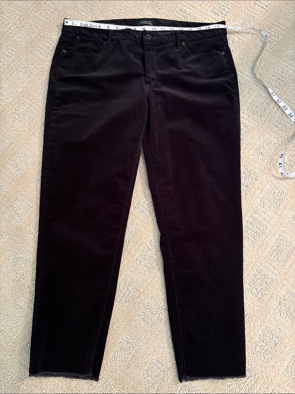 Talbots size 14 slim ankle, frayed hem
